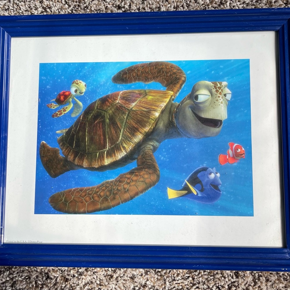 Disney Finding Nemo Framed Art with Blue Frame